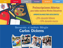 Tablet Screenshot of dickens.edu.mx